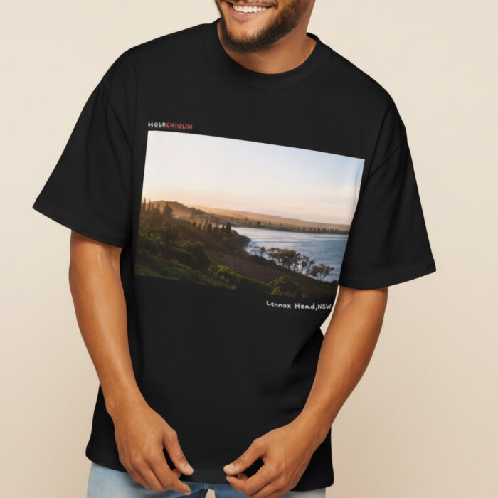 Sunset Lennox Head Unisex Oversized T-shirt